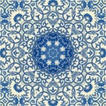 Blue Seamless Repeating Pattern Tile