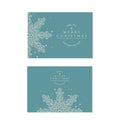 blue seamless snowflake border, Christmas design for greeting card. Vector illustration, merry xmas snow flake header or banner, Royalty Free Stock Photo
