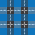 Blue seamless tartan plaid pattern Royalty Free Stock Photo