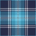 Blue Seamless Tartan Plaid Royalty Free Stock Photo