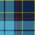 Blue Seamless Tartan Plaid Royalty Free Stock Photo