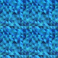 Blue seamless triangle abstract pattern.