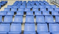 Blue seat on sport stadium