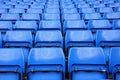 Blue seats in row
