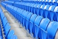 Blue seats in stadium