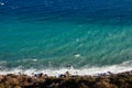 Blue Seawater with sea foam as background Royalty Free Stock Photo