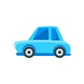 Blue Sedan Toy Cute Car Icon Royalty Free Stock Photo