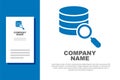 Blue Server, Data, Web Hosting icon isolated on white background. Logo design template element. Vector