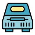 Blue server storing digital information with indicator lights