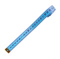 Blue sewing centimeter, ribbon ruler. Measuring tool Royalty Free Stock Photo