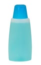 Blue shampoo bottle