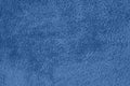 Blue sherpa textured plush fabric material background