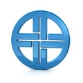 Blue shield knot symbol