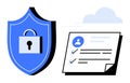 Secure Data Protection with Privacy Verification and Cloud Storage Concept Royalty Free Stock Photo
