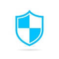 Blue shield protection vector icon Royalty Free Stock Photo