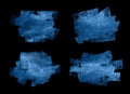 blue shimmer strokes isolated on black background