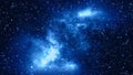 Blue Shine Abstract Starry Sky And Nebula Galaxy On The Space Royalty Free Stock Photo