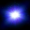 Blue Shine Starburst Vector Radiant Star Rays