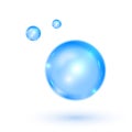 Blue shiny water drop. Vector illustration Royalty Free Stock Photo