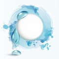 Blue shiny water drops banners Royalty Free Stock Photo