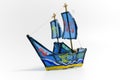 Blue ship lantern Royalty Free Stock Photo