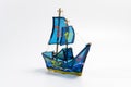 Blue ship lantern Royalty Free Stock Photo