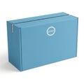 Blue shipping box isolated on white background Royalty Free Stock Photo
