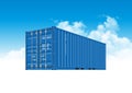 Blue Shipping Cargo Container for Logistics and Transportation