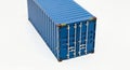 Blue Shipping Container Royalty Free Stock Photo
