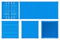 Blue shipping container Royalty Free Stock Photo