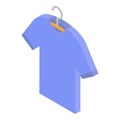 Blue shirt on hanger icon, isometric style Royalty Free Stock Photo