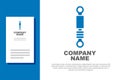 Blue Shock absorber icon isolated on white background. Logo design template element. Vector Royalty Free Stock Photo