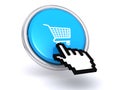 Blue shopping button Royalty Free Stock Photo