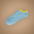 Blue short sport sock isolated Royalty Free Stock Photo