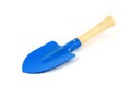 Blue shovel isolated on white background