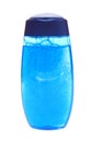 Blue shower gel, isolated.