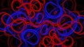 Abstract Swirling Patterns of Vibrant Red and Blue Lines on a Dark Black Background Keywords: abstract, background Royalty Free Stock Photo