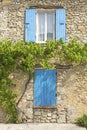 Blue shutter on House. Provence.