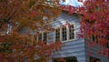 Blue siding with yellow trim Royalty Free Stock Photo