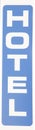 Blue Sign Hotel Royalty Free Stock Photo