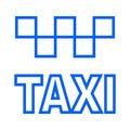 Sign Taxi - vector