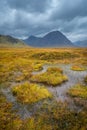 The blue silhouette of Buachaille Etive Mor. Glencoe, Scottish Royalty Free Stock Photo