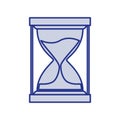 Blue silhouette of sand clock icon Royalty Free Stock Photo