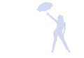 Umbrella, rain, 3d, white, weather, people, protection, isolated, woman, person, business, businessman, human, safety, young, hold