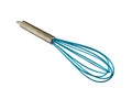 Blue silicone cooking whisk