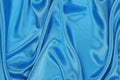 Blue Silk cloth of wavy abstract background