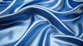 Blue Silk Drape with Soft Curves Royalty Free Stock Photo