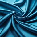Blue silk fabric background and texture. Blue satin textured background material,silky cloth curtain Royalty Free Stock Photo