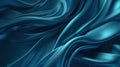 blue silk satin fabric texture for background. Generative AI Royalty Free Stock Photo