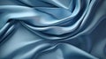 blue silk satin fabric texture for background. Generative AI Royalty Free Stock Photo